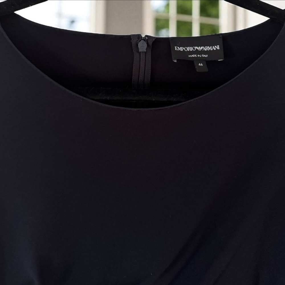 Emporio Armani Luxury Navy Milano Stitch Sheath Dress LIKE NEW - Picture 5 of 7